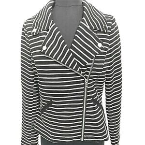 Striped Black and White Women's Jacket